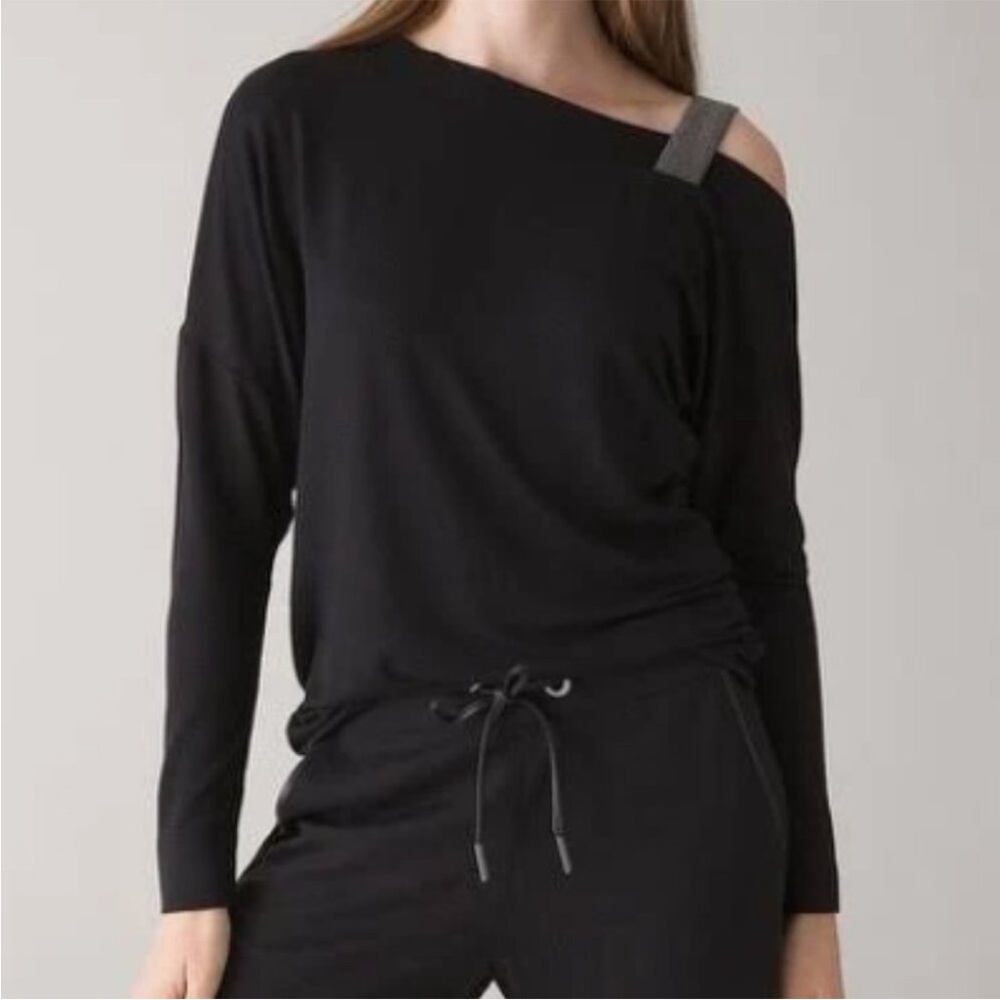 WHBM Cold Shoulder Top | Black | Size M